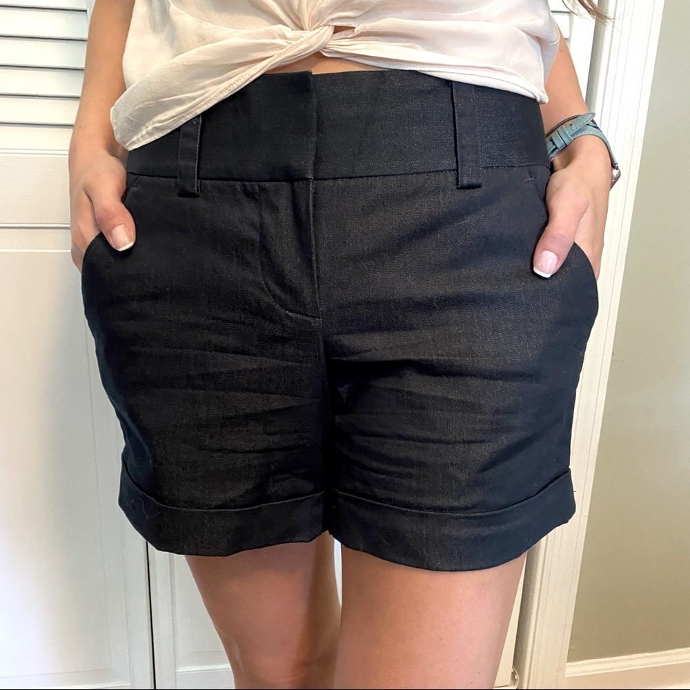 Vince Camuto Dark Jean Shorts with Cuffed Bottoms